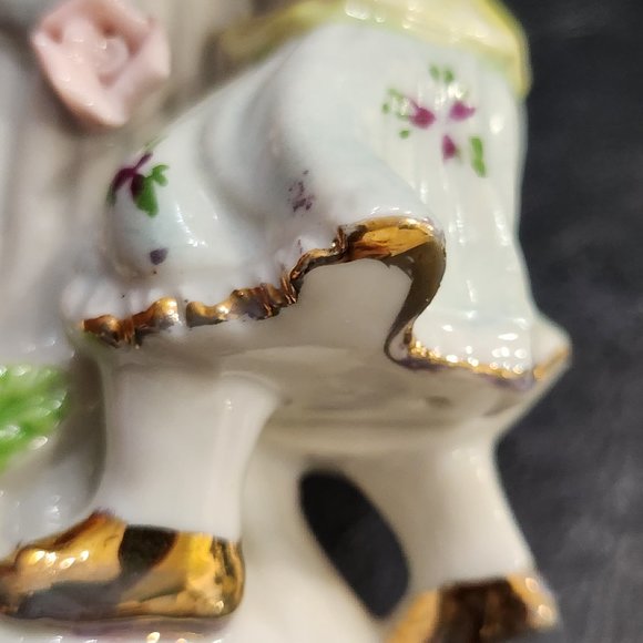 Pair of Vintage 1950s Ucagco Porcelain Figural Spill Vases Made in Japan - Picture 9 of 10